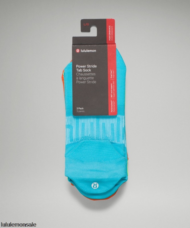 Lululemon Deutschland DELULU899 | Electric Türkis Power Stride Tab Sock 3 Pack
